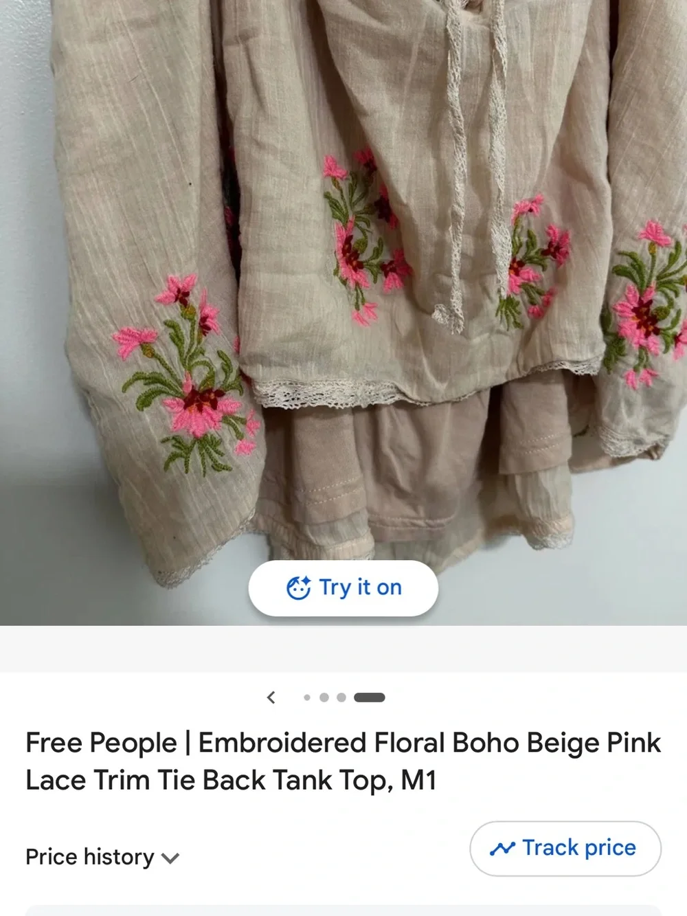 Free People beige camisole